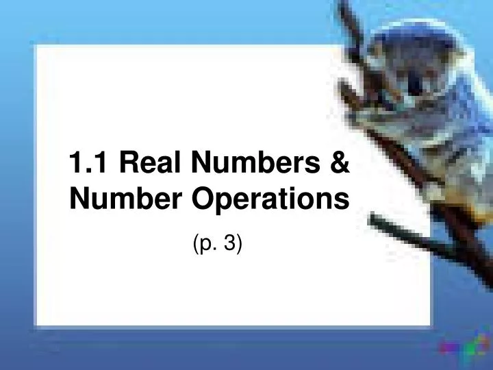1 1 real numbers number operations