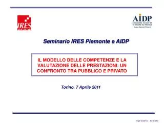 Seminario IRES Piemonte e AIDP