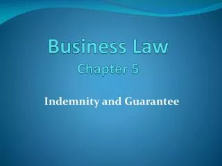 Business Law Chapter 5