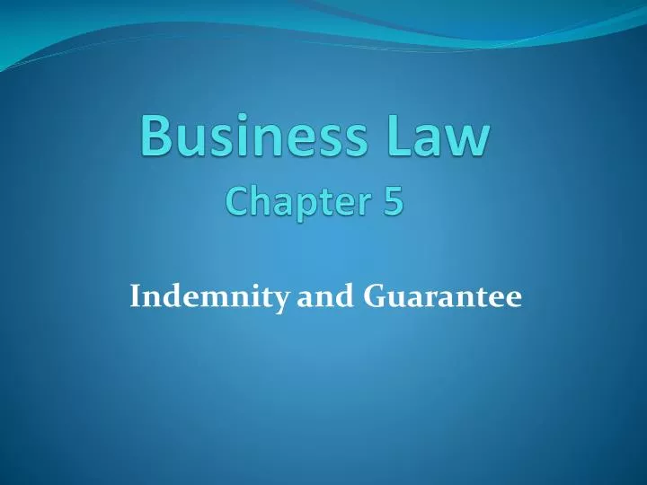business law chapter 5