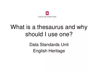 What is a thesaurus and why should I use one?