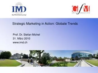 Strategic Marketing in Action: Globale Trends