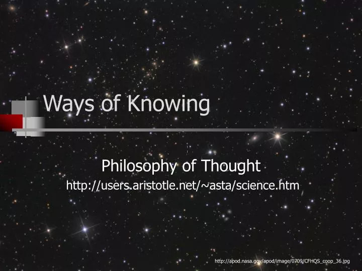 ways of knowing