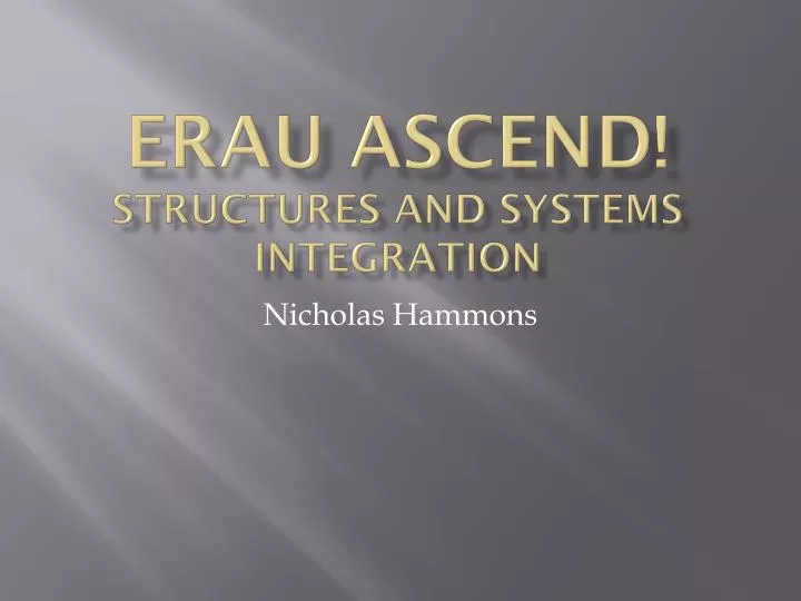 erau ascend structures and systems integration
