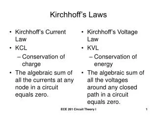 Kirchhoff’s Laws