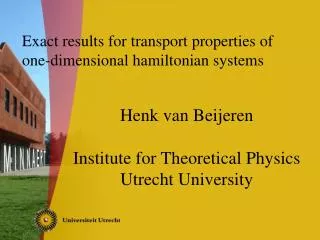 Exact results for transport properties of one-dimensional hamiltonian systems