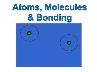 Atoms, Molecules &amp; Bonding