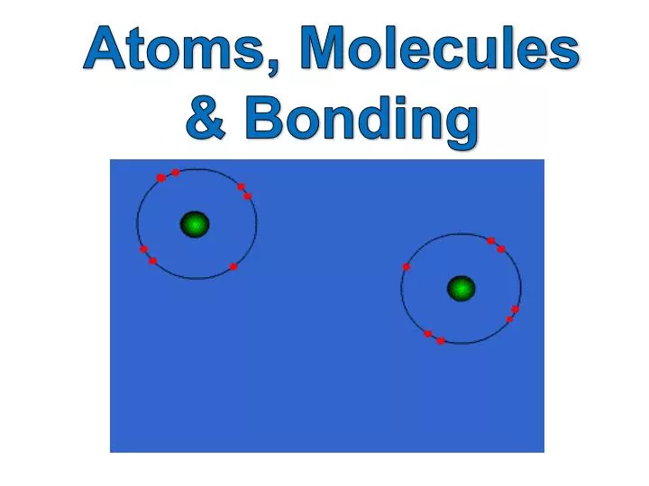 atoms molecules bonding