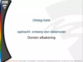 uitslag toets opdracht ontwerp een datamodel