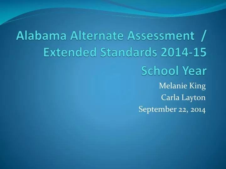alabama alternate assessment extended standards 2014 15 school year