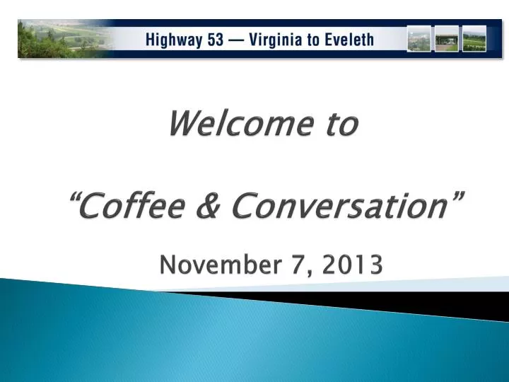 welcome to coffee conversation