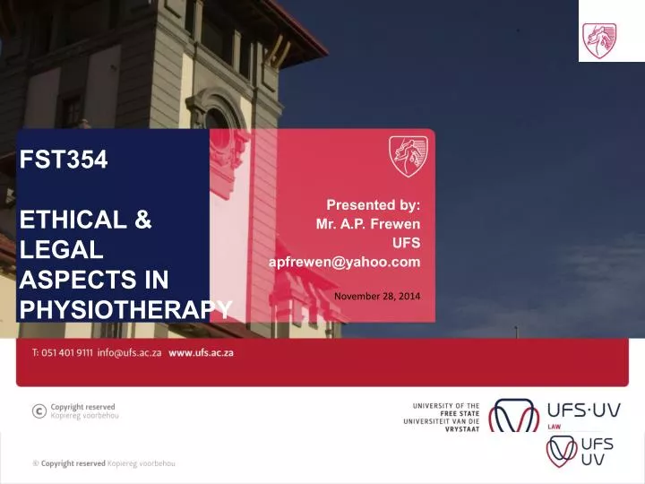 fst354 ethical legal aspects in physiotherapy