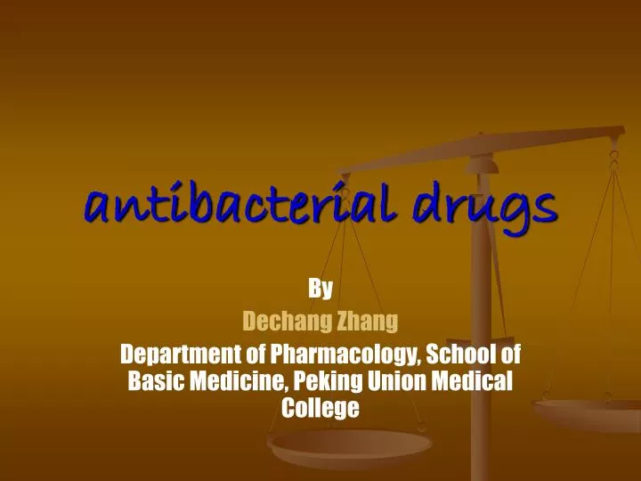 antibacterial drugs