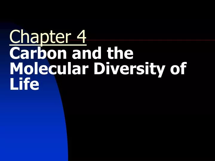 chapter 4 carbon and the molecular diversity of life