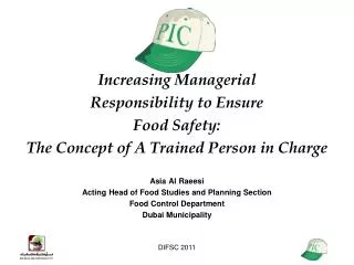 Increasing Managerial Responsibility to Ensure Food Safety: