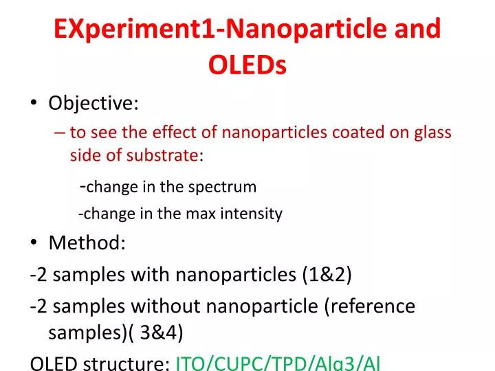 experiment1 nanoparticle and oleds