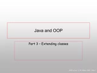 Java and OOP