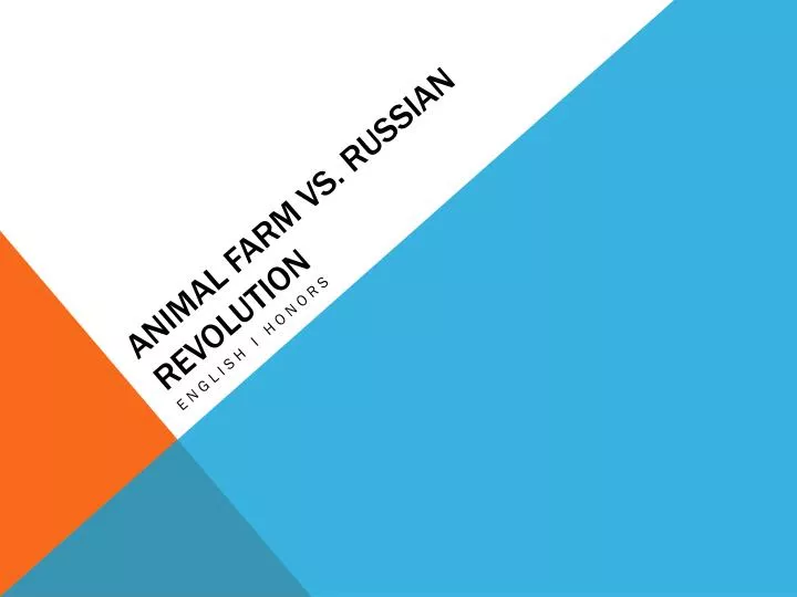 animal farm vs russian revolution