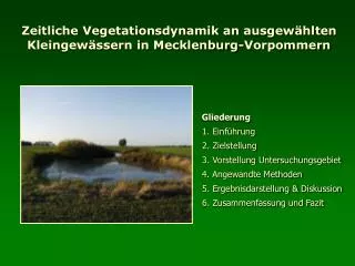 Zeitliche Vegetationsdynamik an ausgewählten Kleingewässern in Mecklenburg-Vorpommern