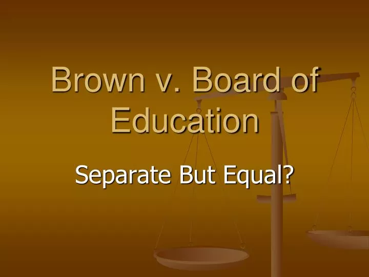 brown v board of education