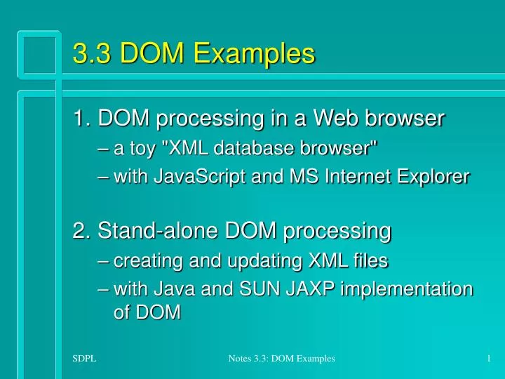 3 3 dom examples