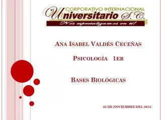 Ana Isabel Valdés Ceceñas Psicología 1er Bases Biológicas