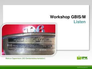 Workshop GBIS/M Listen