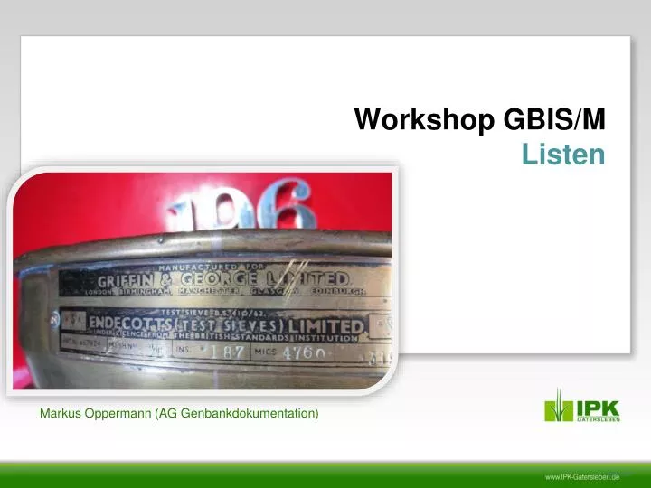 workshop gbis m listen