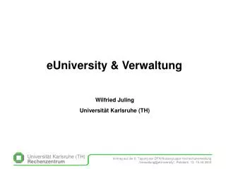 eUniversity &amp; Verwaltung