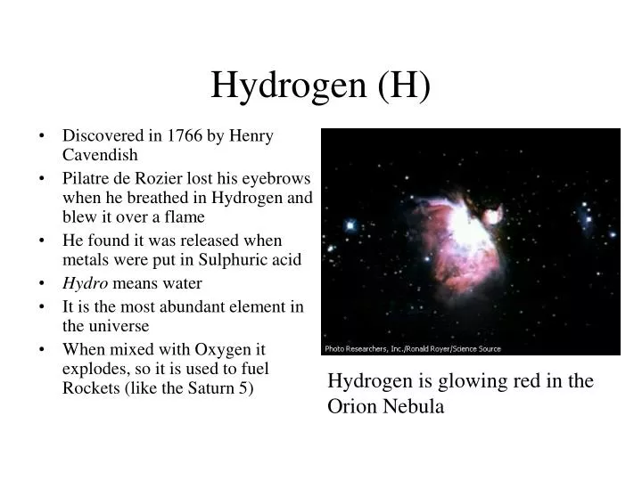 hydrogen h
