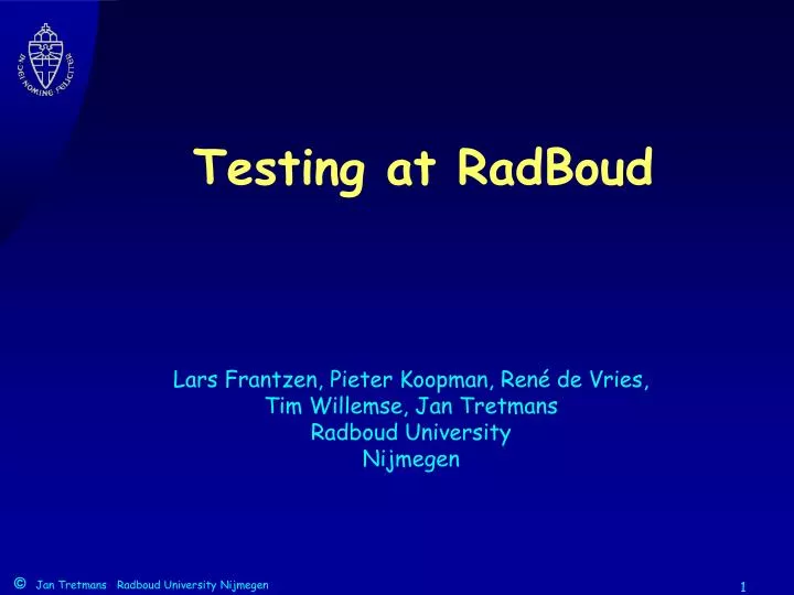 testing at radboud