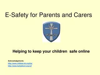 E-Safety for Parents and Carers