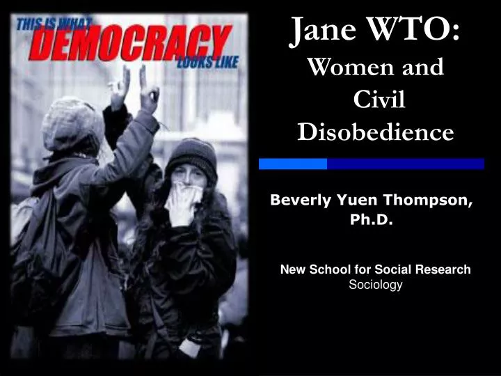 jane wto women and civil disobedience