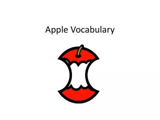 Apple Vocabulary