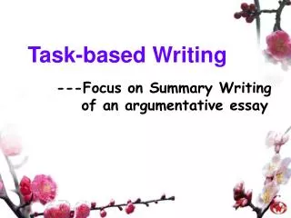 Task-based Writing