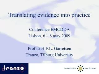 Translating evidence into practice