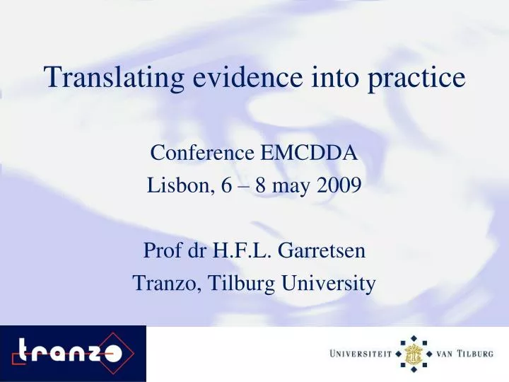 translating evidence into practice