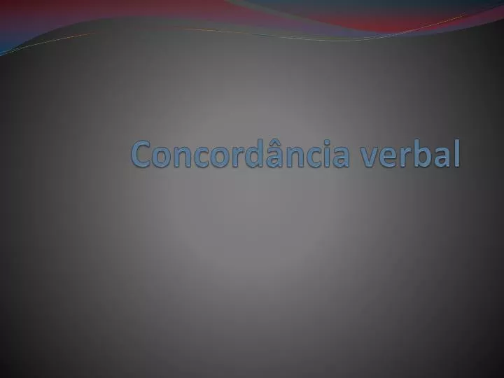 concord ncia verbal