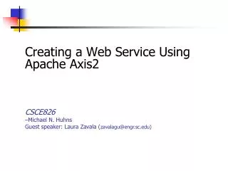 Creating a Web Service Using Apache Axis2