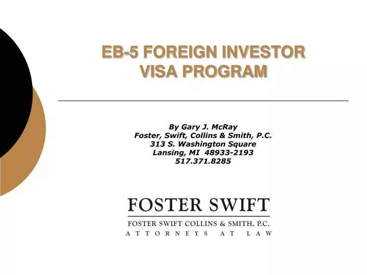 eb 5 foreign investor visa program