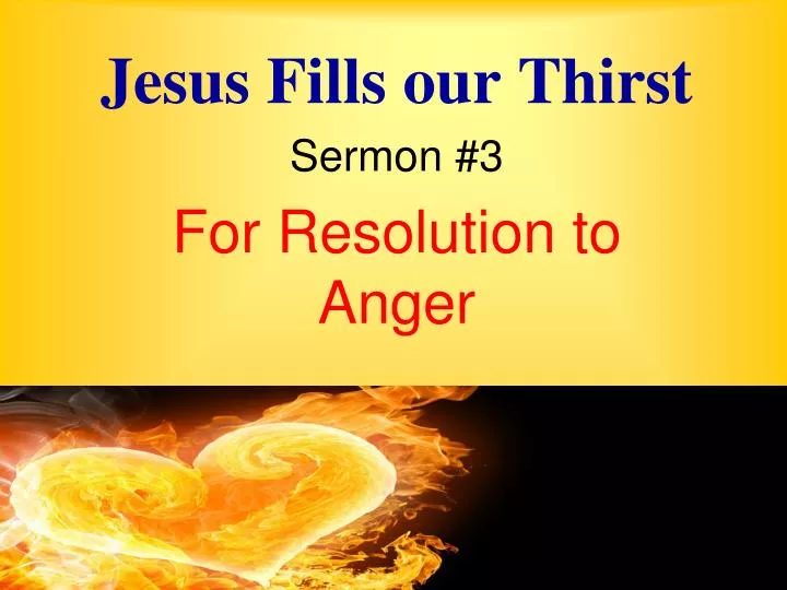 jesus fills our thirst