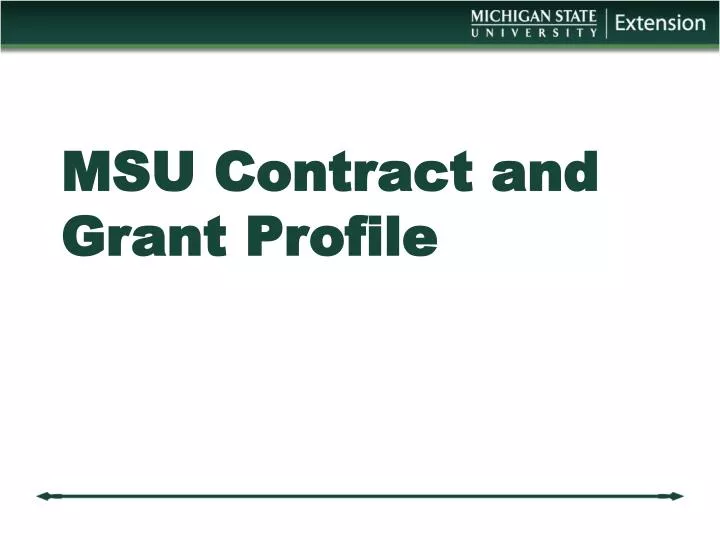 msu contract and grant profile
