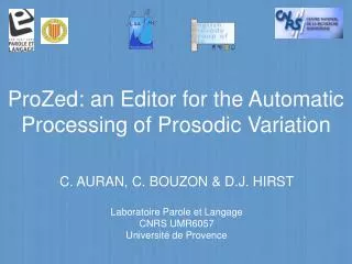 ProZed: an Editor for the Automatic Processing of Prosodic Variation