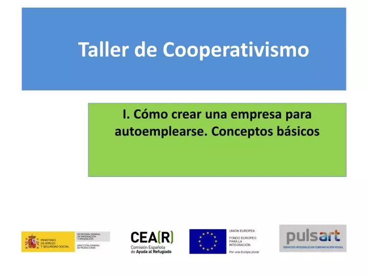 taller de cooperativismo
