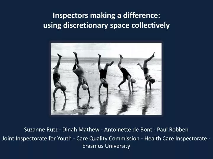 inspectors making a difference using discretionary space collectively