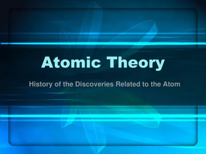 what is atomic theory