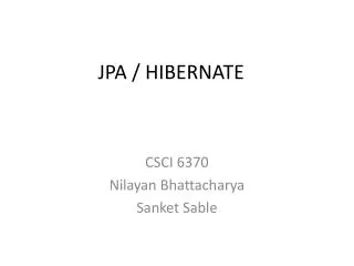 JPA / HIBERNATE