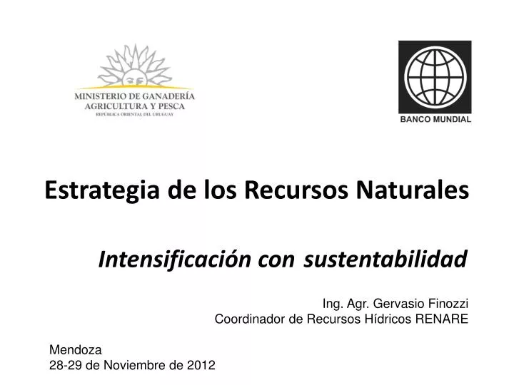 estrategia de los recursos naturales intensificaci n con sustentabilidad