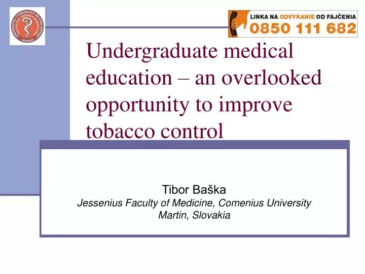 undergraduate medical education an overlooked opportunity to improve tobacco control