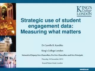 Strategic use of student engagement data: Measuring what matters